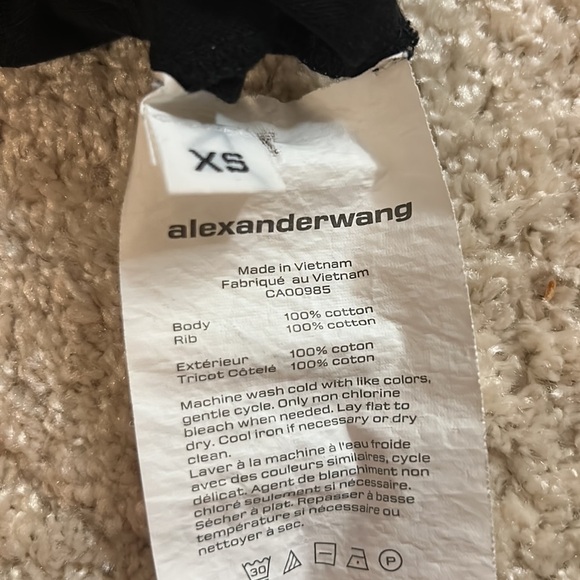 Alexander Wang crop top sz xs black - Picture 4 of 4